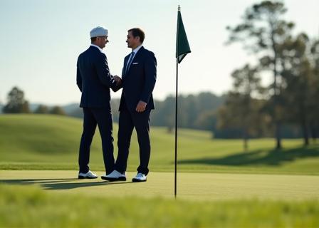 Giocatori che si stringono la mano sul green